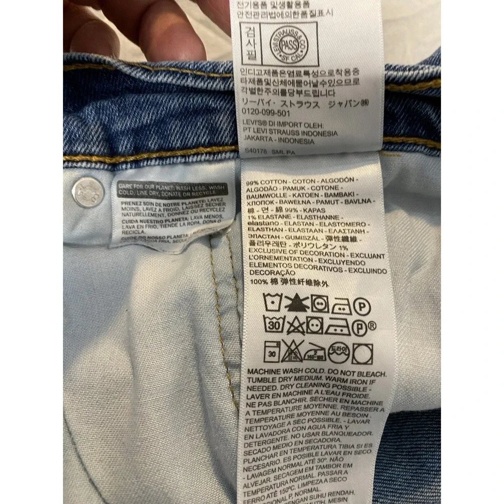 Levi's 505 Regular Fit Jeans Mens 38x32 Light Wash Straight Leg Denim